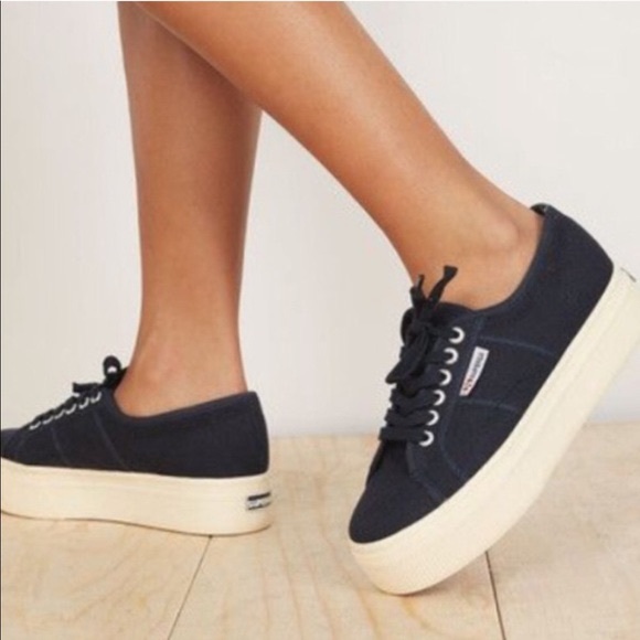 navy superga shoes